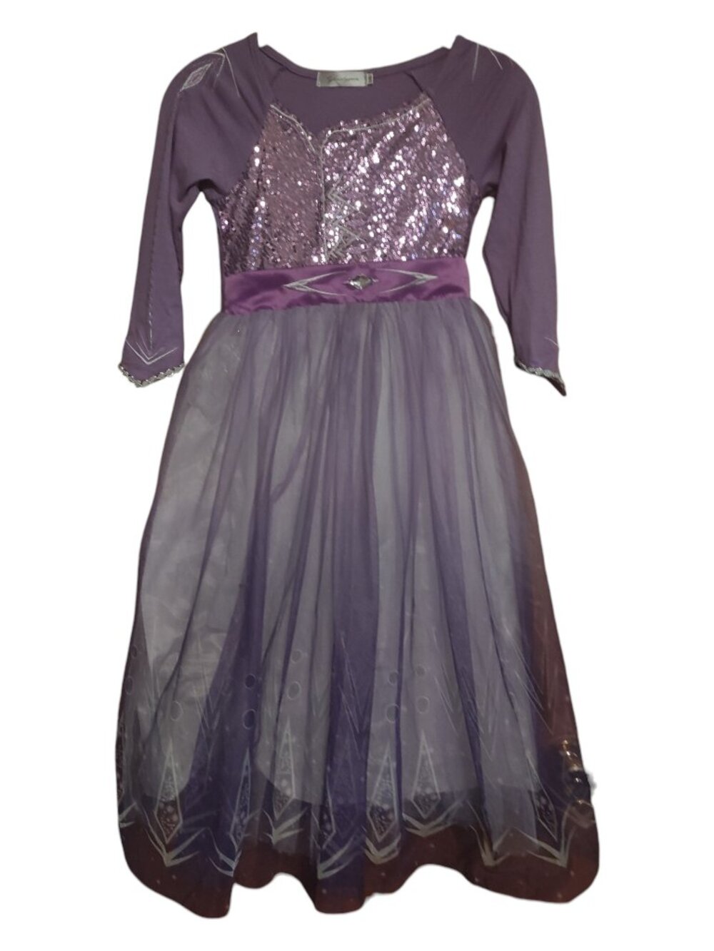 Ghnatygren Frozen 2 Purple Elsa Dress Halloween Costume Light Up Size 8 (130)